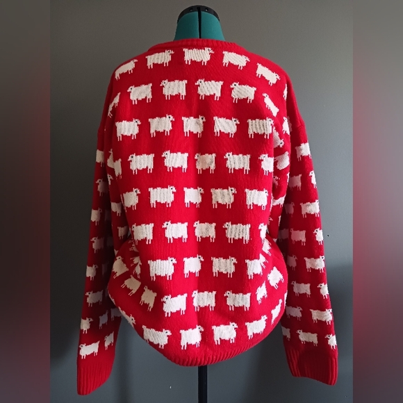 Vintage Warm & Wonderful LONDON 1979" Diana Edition" Wool Sheep Sweater Size M - Picture 4 of 11